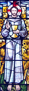 Christ from the north aisle east window March 2012